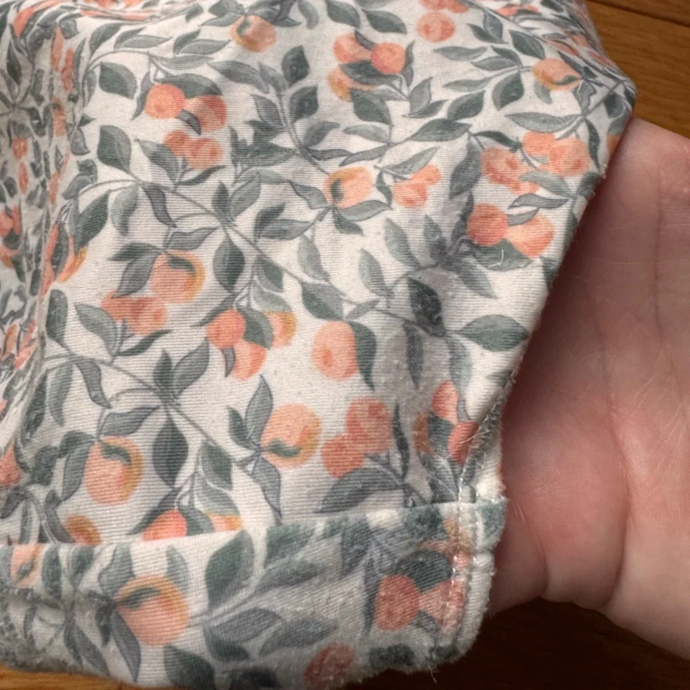 H&M Peach and Gray Floral Swimsuit